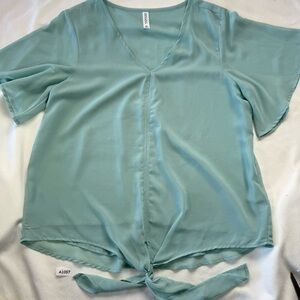 Zenana Outfitters Light Blue Blouse